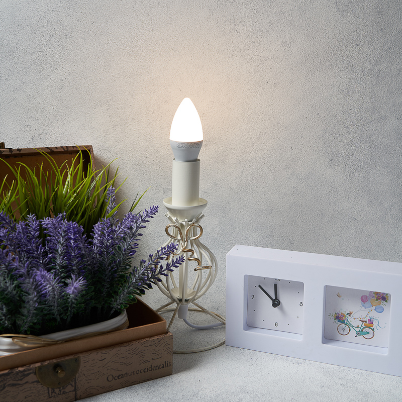 Лампа светодиодная "rexant" свеча (cn)  9,5w 2700 k 903 лм  e14, тепл. свет (10/100) 604-023