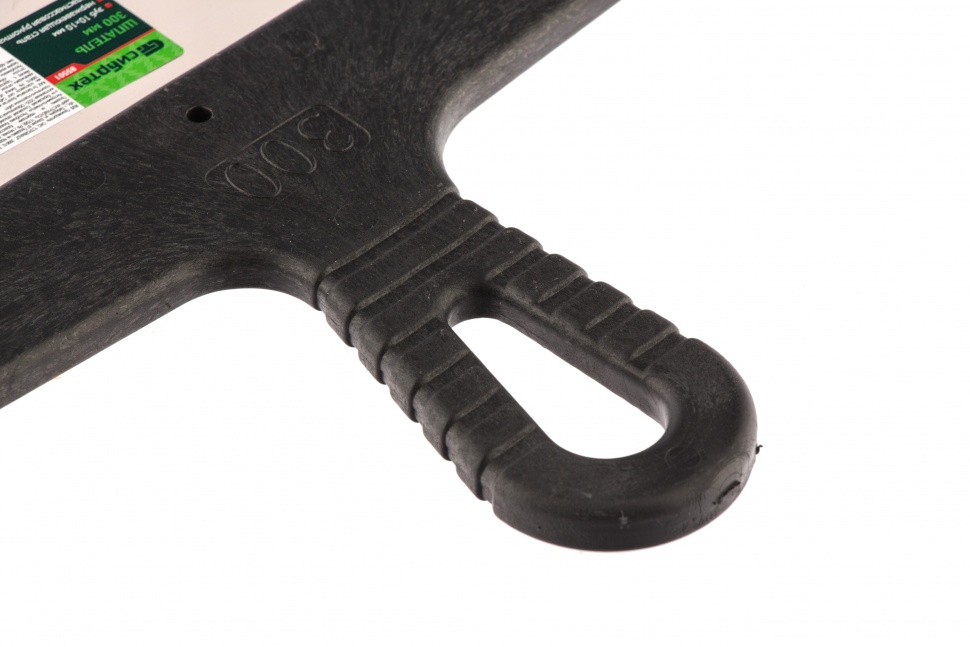 Шпатель из нержавеющей стали, 300 мм, зуб 10 х 10 мм, пластмассовая ручка Сибртех (85501)