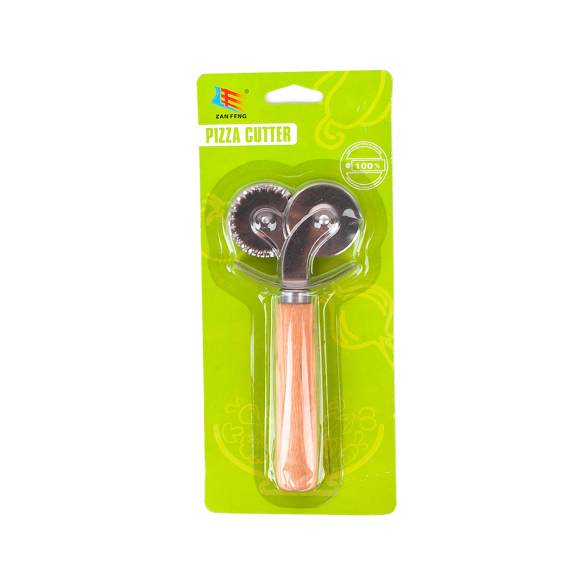 Нож для пиццы и теста с дер. ручкой (1/240) "zan feng" 9903170