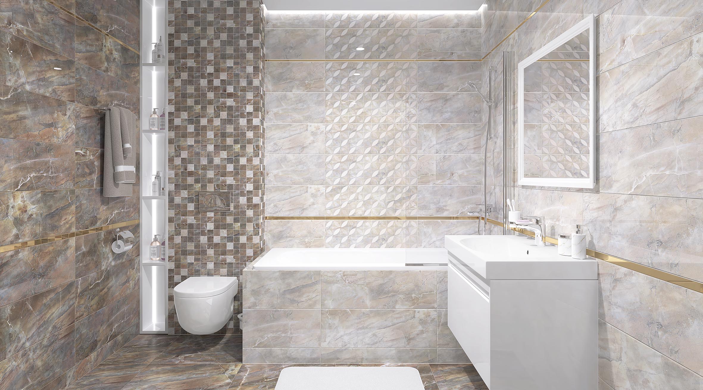 Rich коричневый 25x75