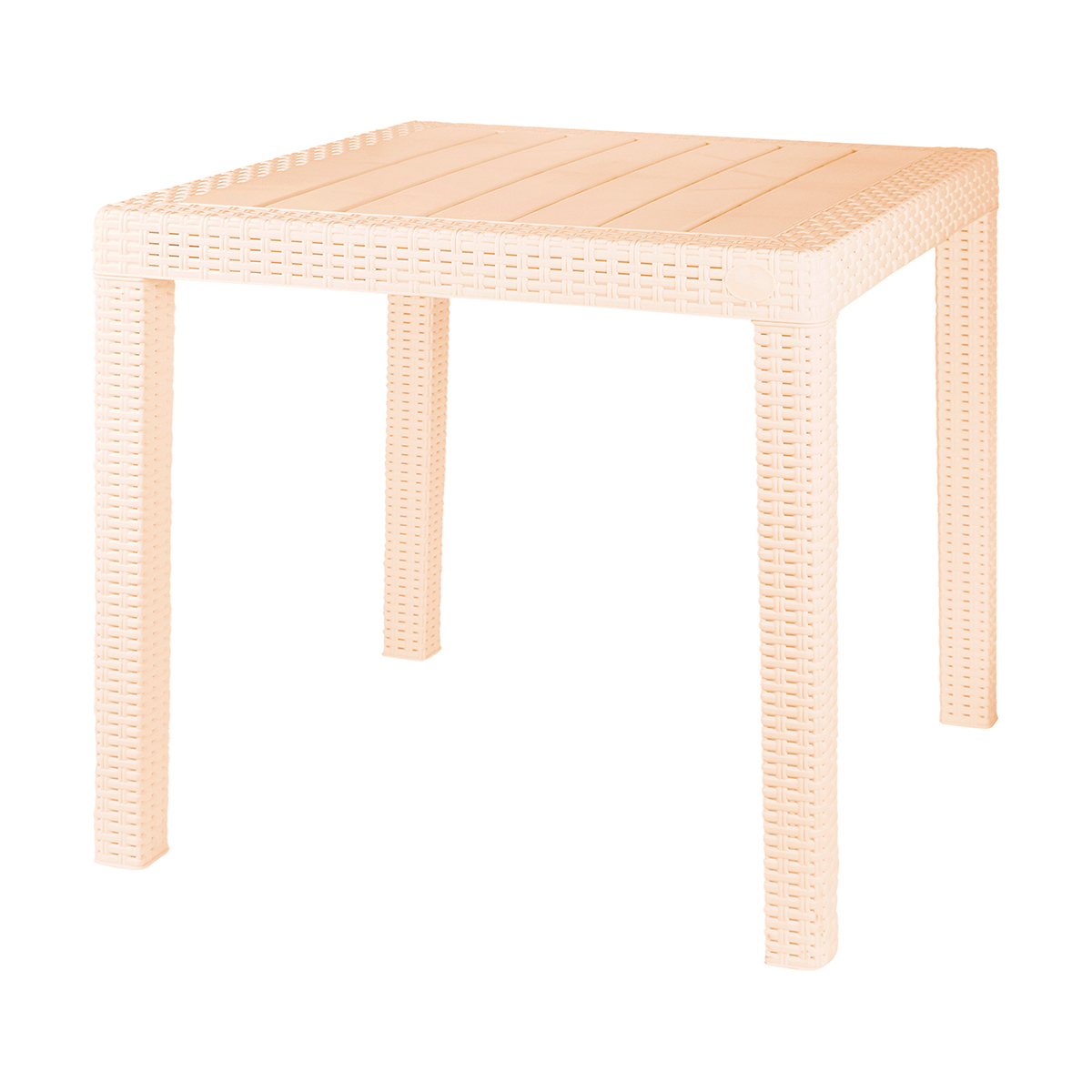 Стол пласт. "rattan" 789*789*701 мм (сливочный) (1) "ingreen"  ing6183слв