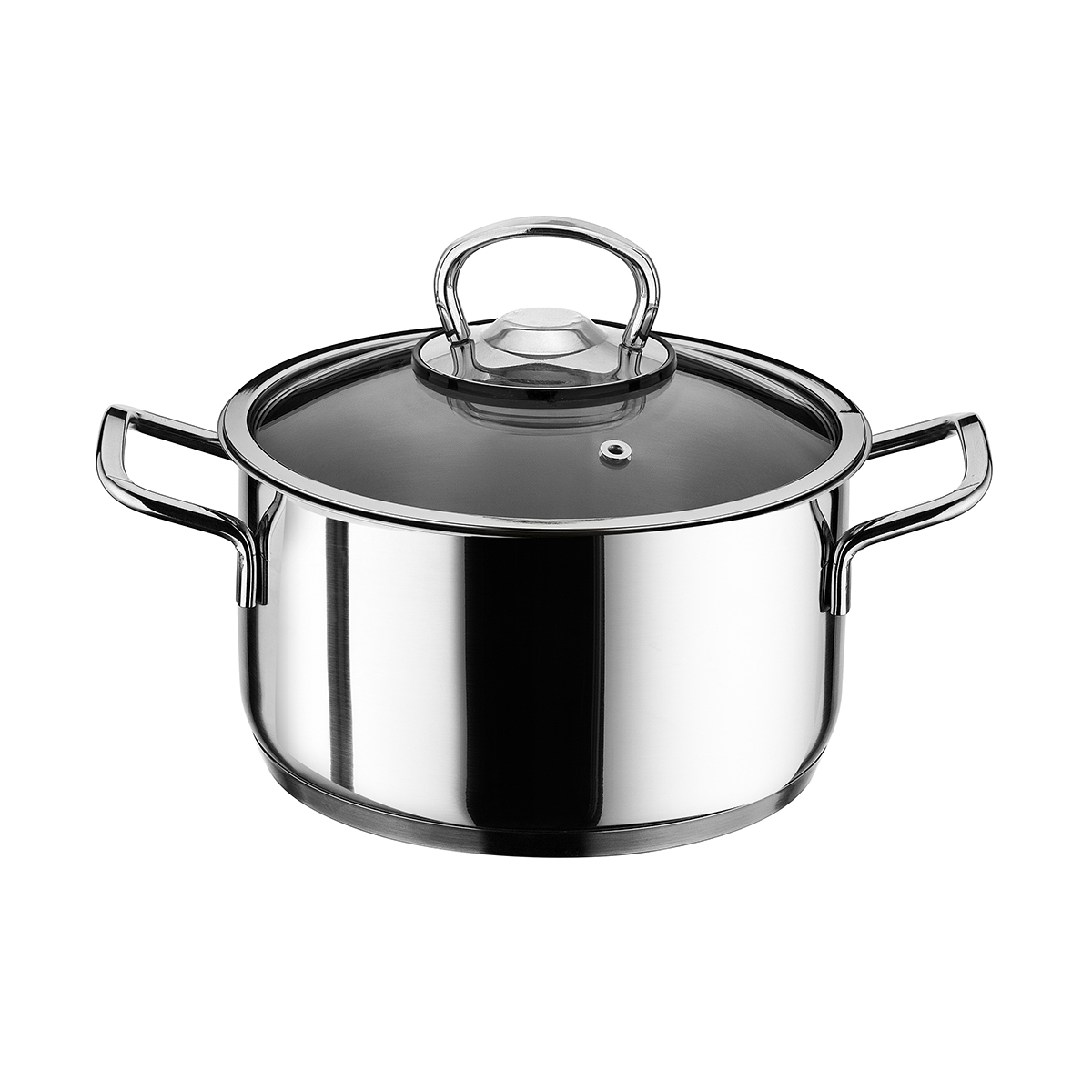 Кастрюля нержав. "марта" 1,6 л стекл. крышка, 16*9 см (1/8) "катюша" 100-16-0