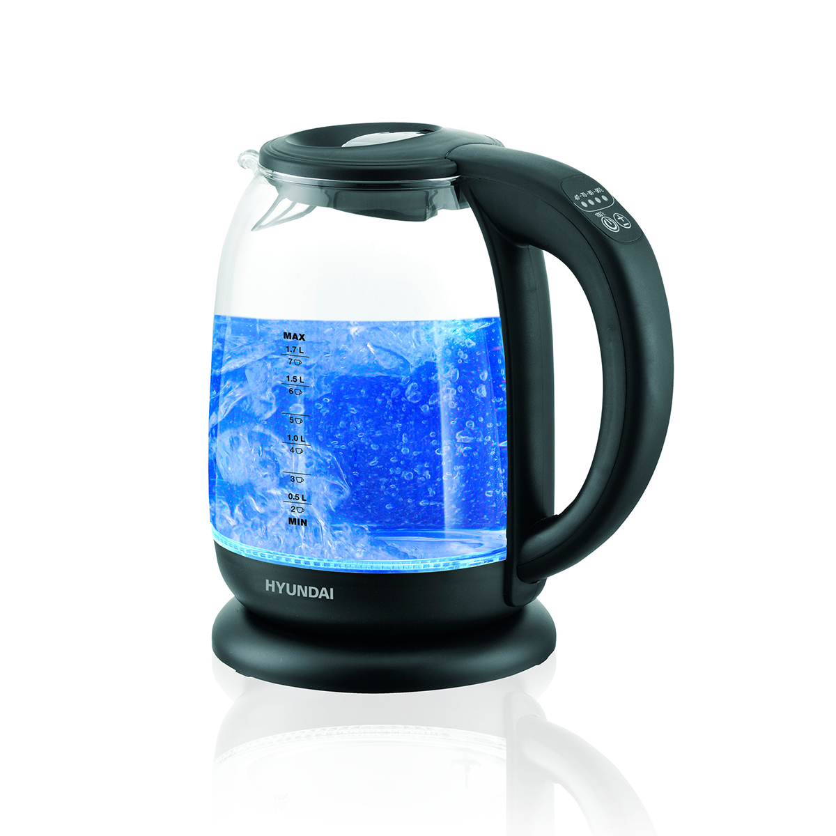 Чайник электр. hyk-s3809 1,7 л стекло (1/6) "hyundai"