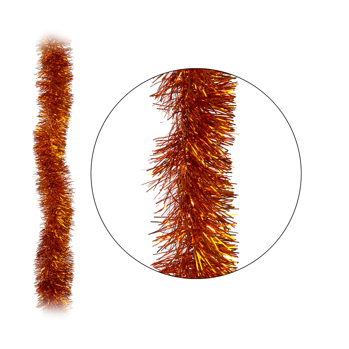 Мишура "пушистая" 2 м (медный) (1/100) "волшебная страна"