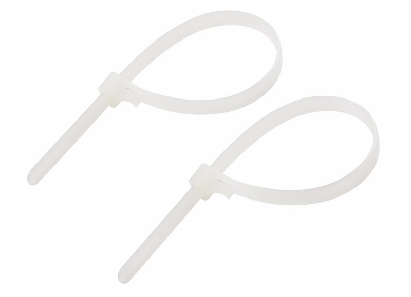 Хомуты нейлон многоразовые 7,5 х 200 мм (набор 100 шт.) белые (1/10/60) "rexant" 07-0209