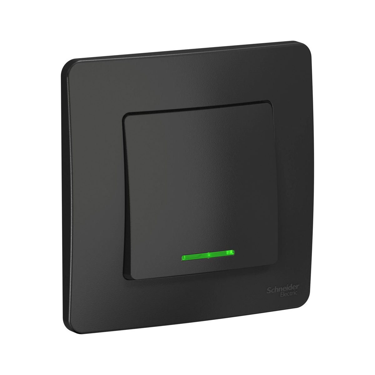 Переключатель "blanca" 1 кл. с индикатором 10а, антрацит (1/10/20) "schneider"