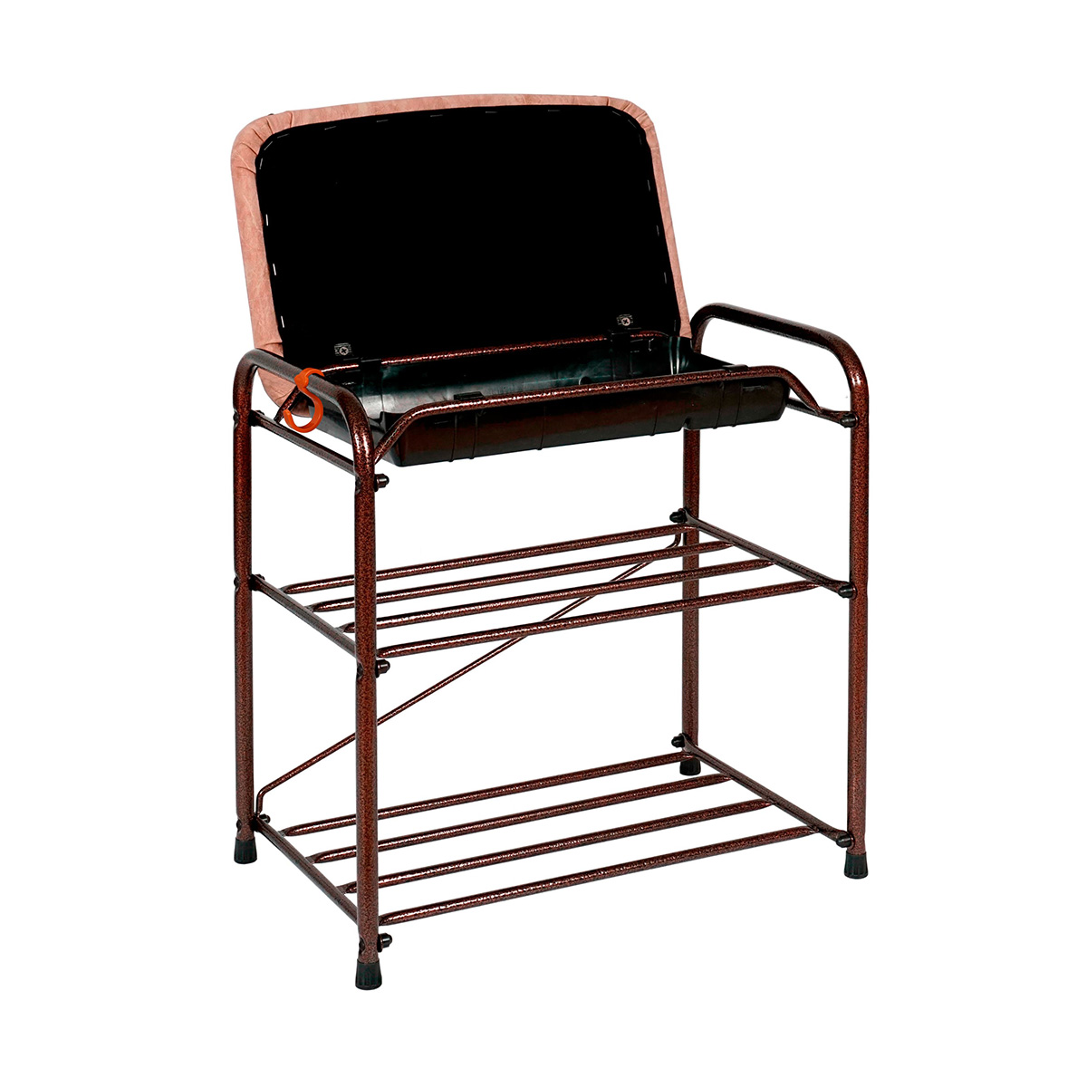 Подставка для обуви "альфа 13" 2 полки с сиденьем и ящиком (450*300*480 мм) медный антик пдоа13ся м