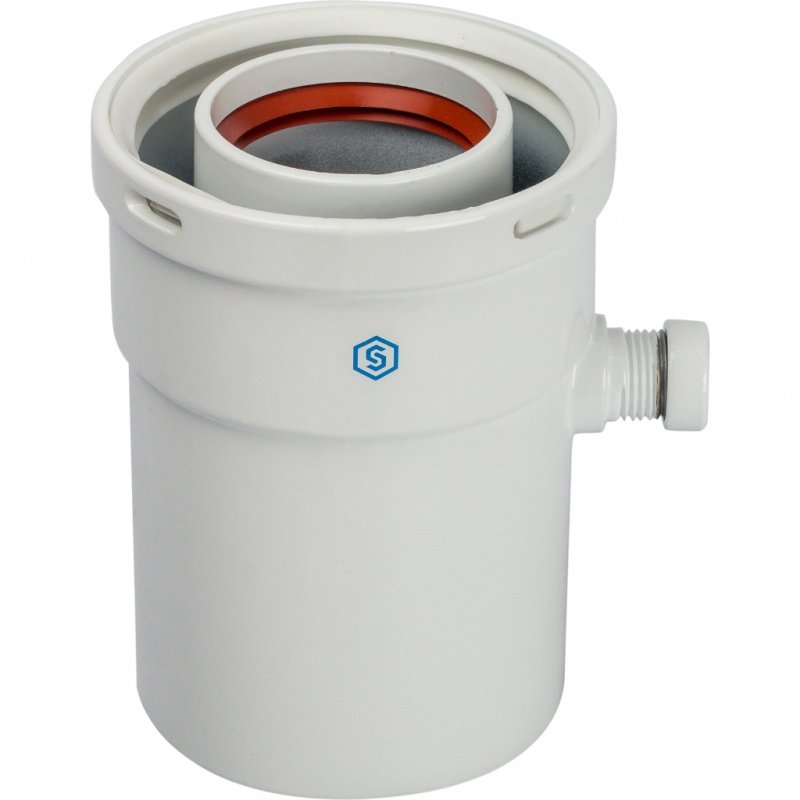 Труба дымохода 60 х 100 вертикальная, с конденсатосборником STOUT