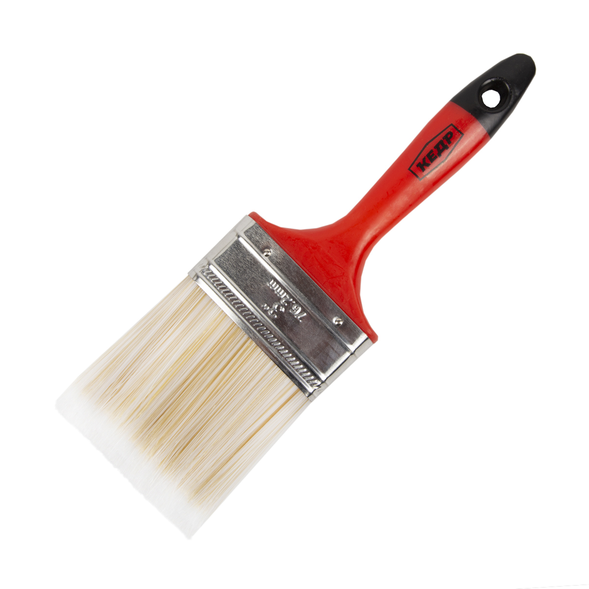 Кисть плоская искуств.щетина  №3 /75 мм  (12/180) пласт.ручка "кедр"  046-1530