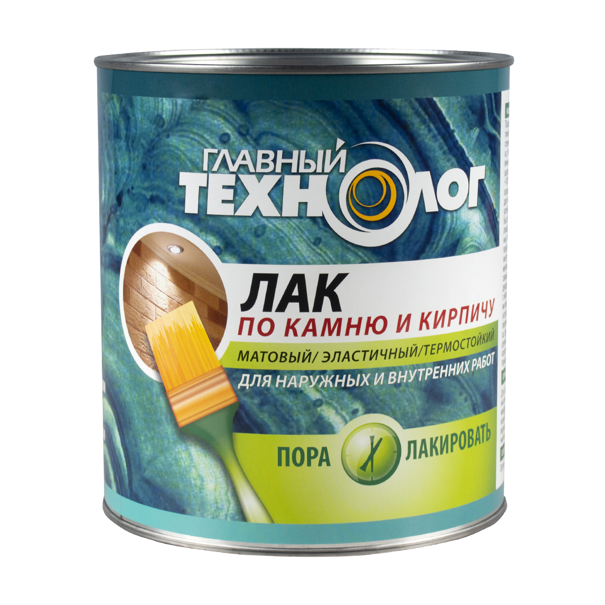 Лак по камню и кирпичу матовый  3 л (1/6)  "нбх" главный технолог