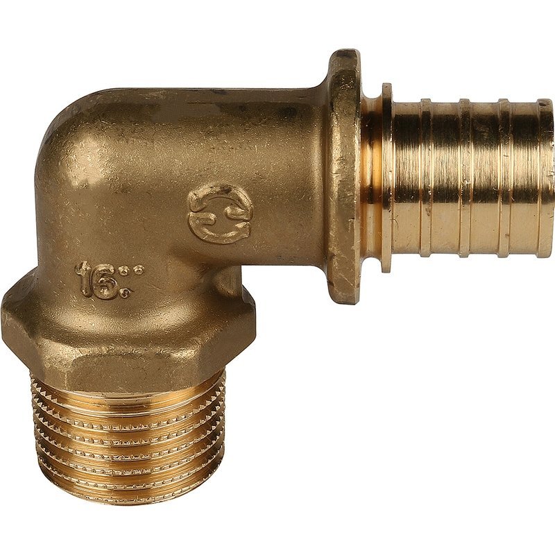 Угол переходной 20 x 1/2" НР аксиальный для труб PE-X STOUT