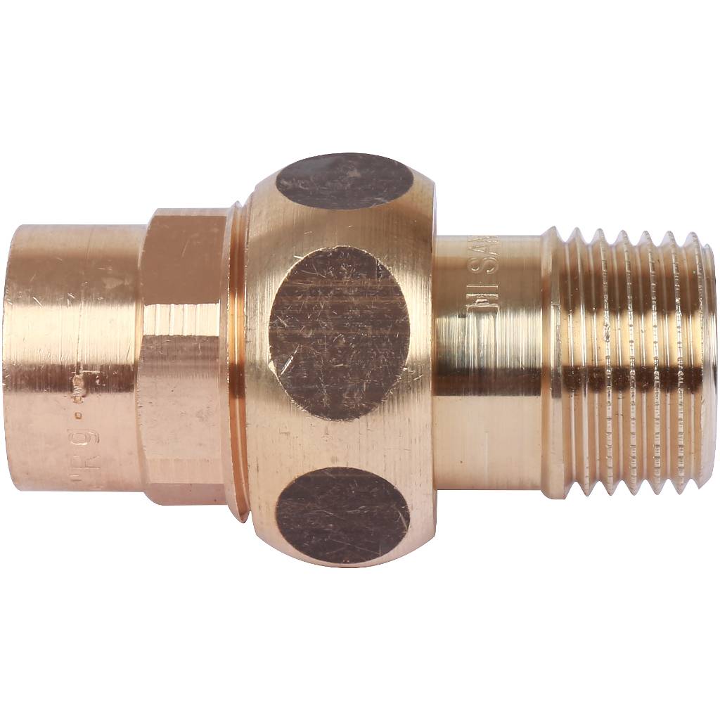 Американка (сгон) 18x1/2" НР с плоской прокладкой под пайку бронзовая SANHA 143311812