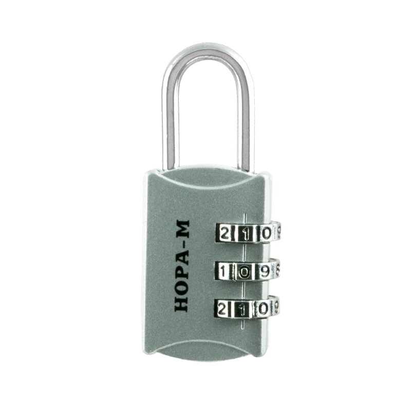 Замок навесной кодовый  607 серебро (12/240) "нора-м"