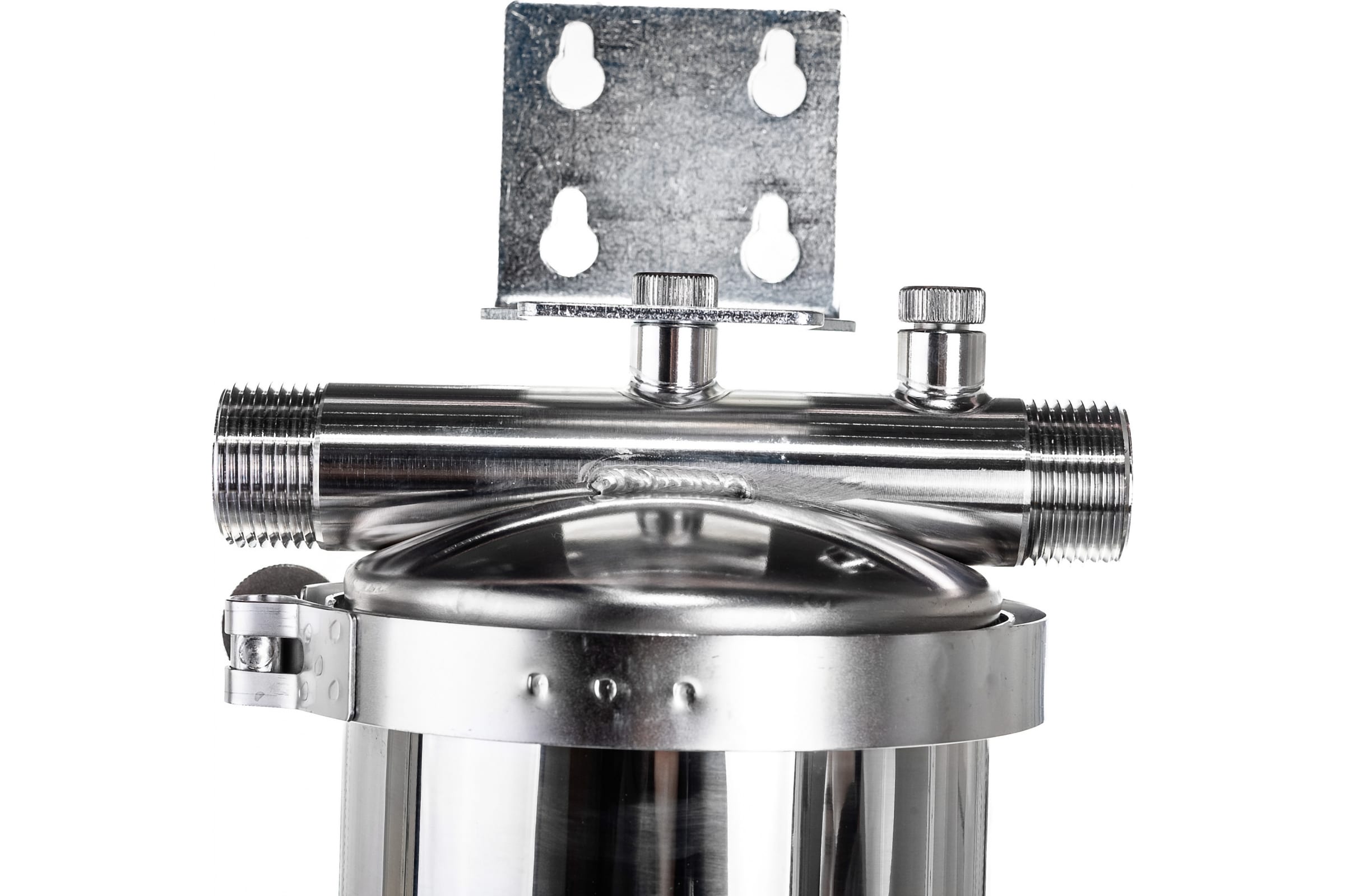 Корпус фильтра Тайфун 20BB х 1" нерж. сталь для холодной и горячей воды со сливом