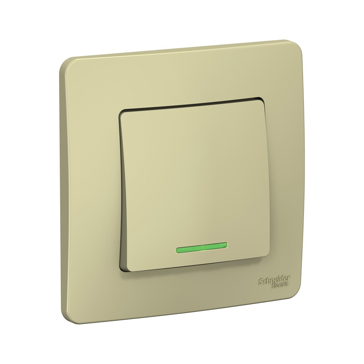 Выключатель "blanca" 1 кл. с индикатором 10а, бежевый (1/10/20) "schneider"