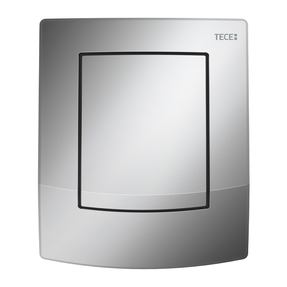 Пластиковая панель смыва TECEambia хром глянцевый, для инсталляции писсуара, 120 x 100 x 15 мм