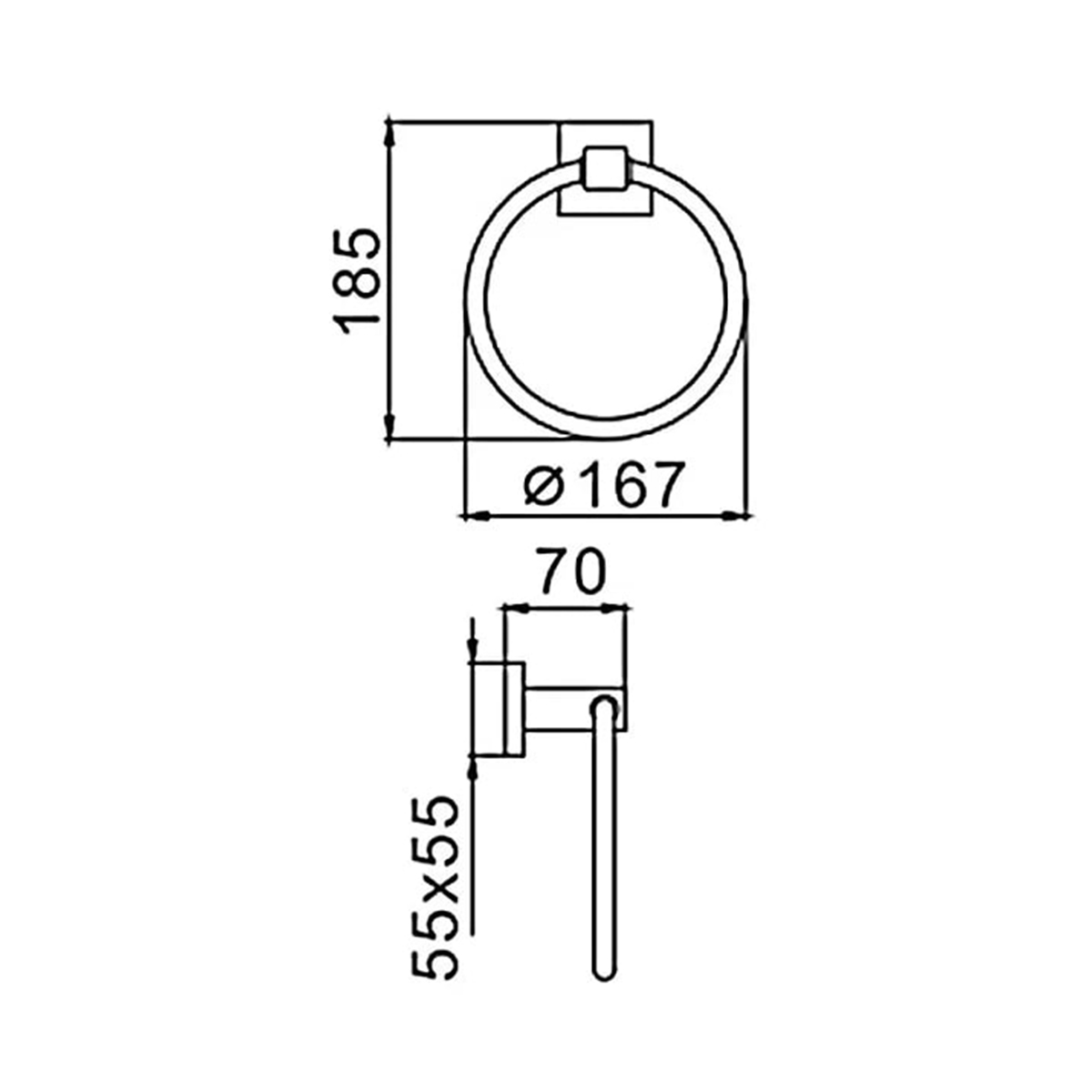 Полотенцедержатель-кольцо f30304, хром (1/20/40) "frap"