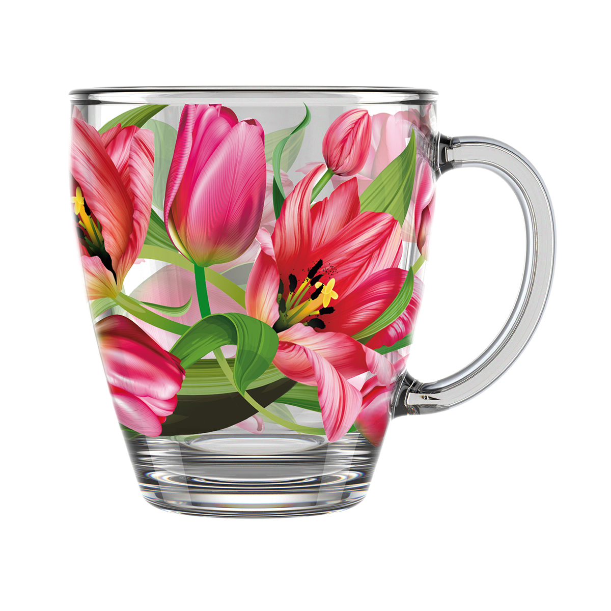 Кружка "тюльпаны" 350 мл (1/16) "декостек"