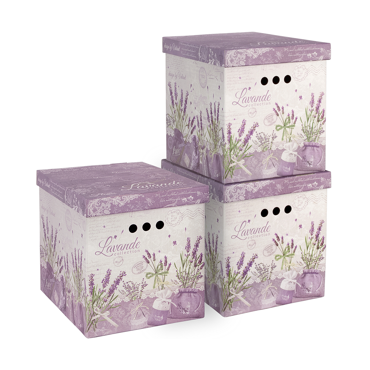 Короб для хранения "lavande" 28*38*31,5 см (набор 3 шт.) (1/12) "valiant" lv-bctn-3m