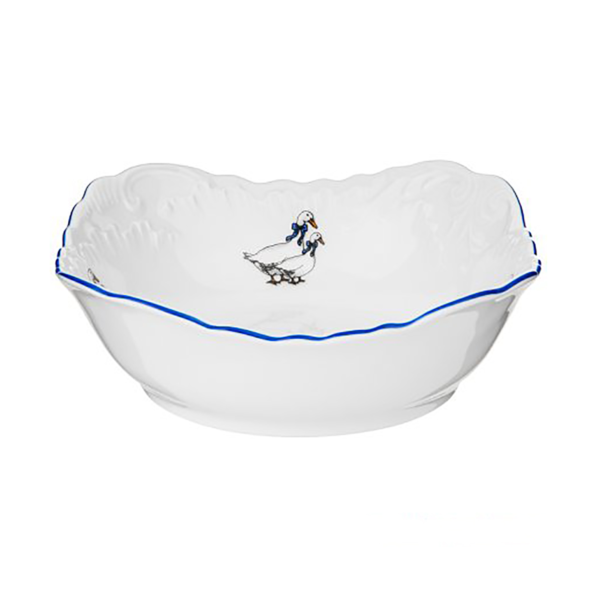 Салатник "rococo" гуси 17*17 см (1/6/36) "cmielow" omd666-рококо-18