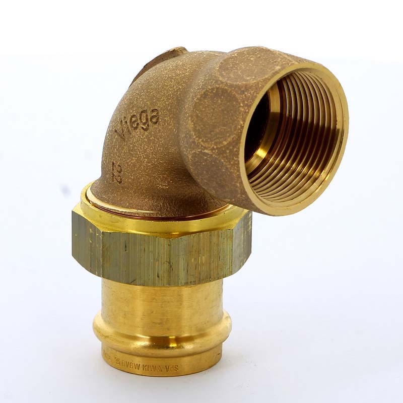 Угол пресс-В 35х1'1/4 с разъемным соединением и плоской прокладкой Sanpress VIEGA