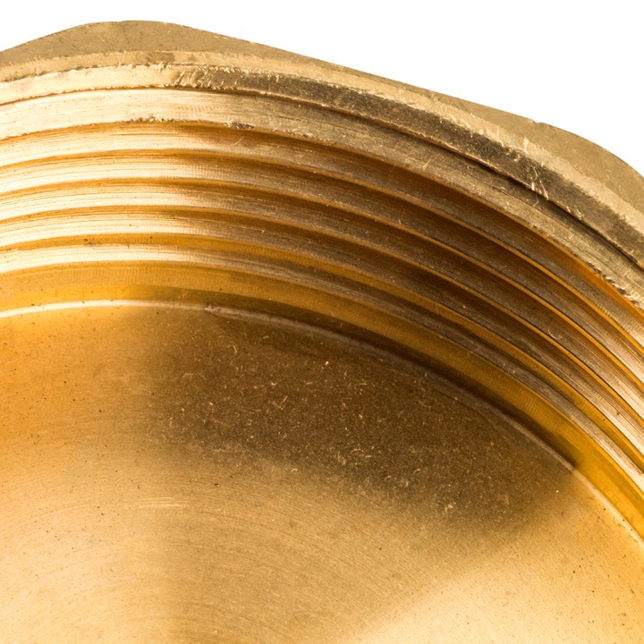 Заглушка резьбовая ВР 2" латунь STOUT