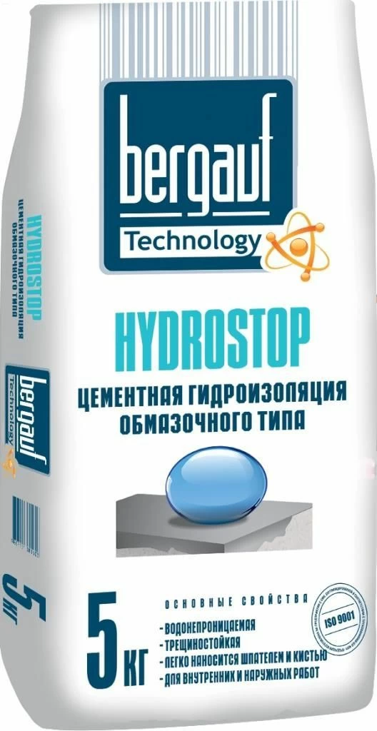 Гидроизоляция обмазочная HYDROSTOP "Bergauf" (5 кг)