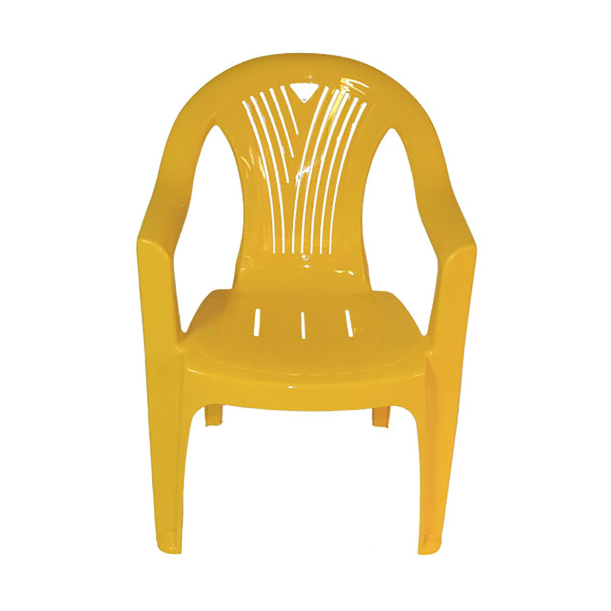 Кресло пласт. "салют" (желтый) (1) "стандарт пластик"