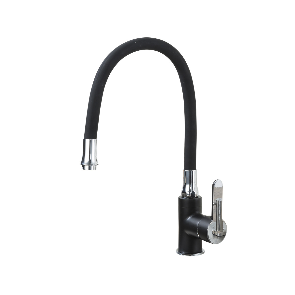 Смеситель для кухни f4042 гибкий излив, черный/ хром (1/10) "frap"