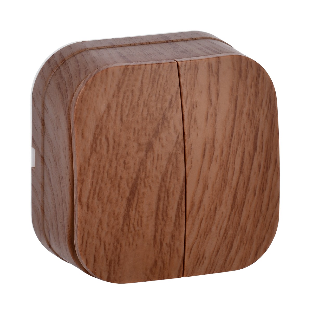 Выключатель открыт. уст. "glory" 2-х кл. вс20-2-0-хд, 10а, дуб (1/36/432) "iek"