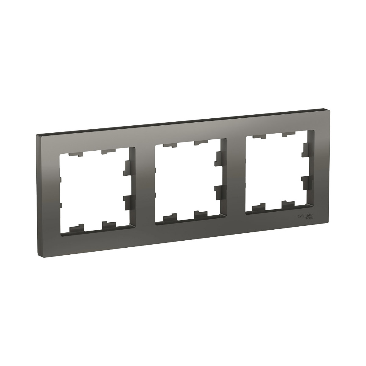 Рамка "atlasdesign" 3-х местн. универс., стальной (1/5/20) "schneider"