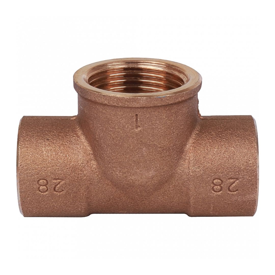 Тройник 28x1"x28 переходной под пайку с резьбой (ВР) SANHA бронза 14130281