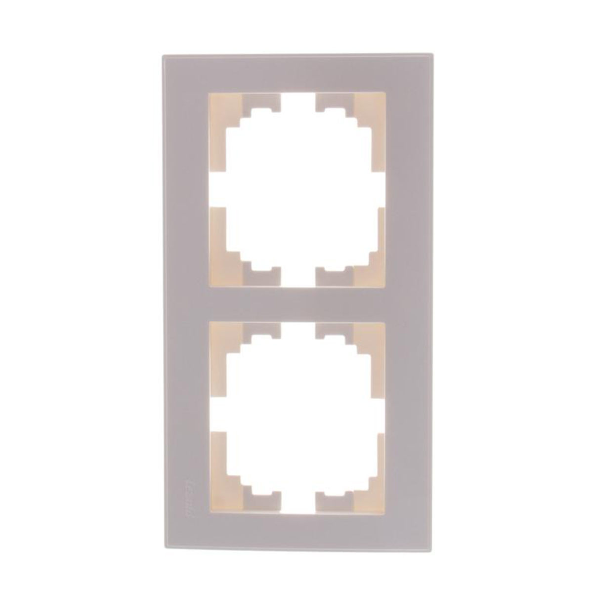 Рамка "rain" 2-х местн. горизонтальная, жемчужно-белый металлик (1/10/120) "lezard" 703-3030-147