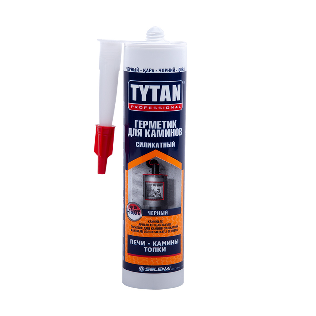 Герметик для каминов черный 280 мл (12) "tytan professional"