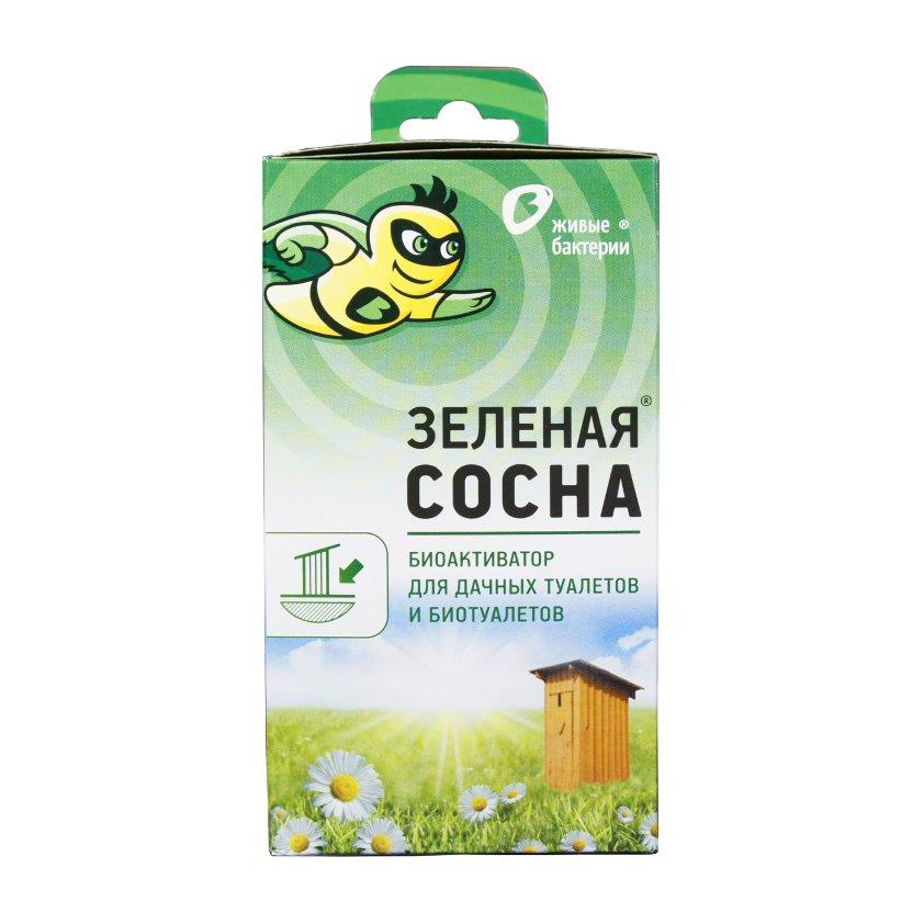 Биоактиватор "зеленая сосна" 300 г (12 доз) для туалетов без водяного слива (1/6)