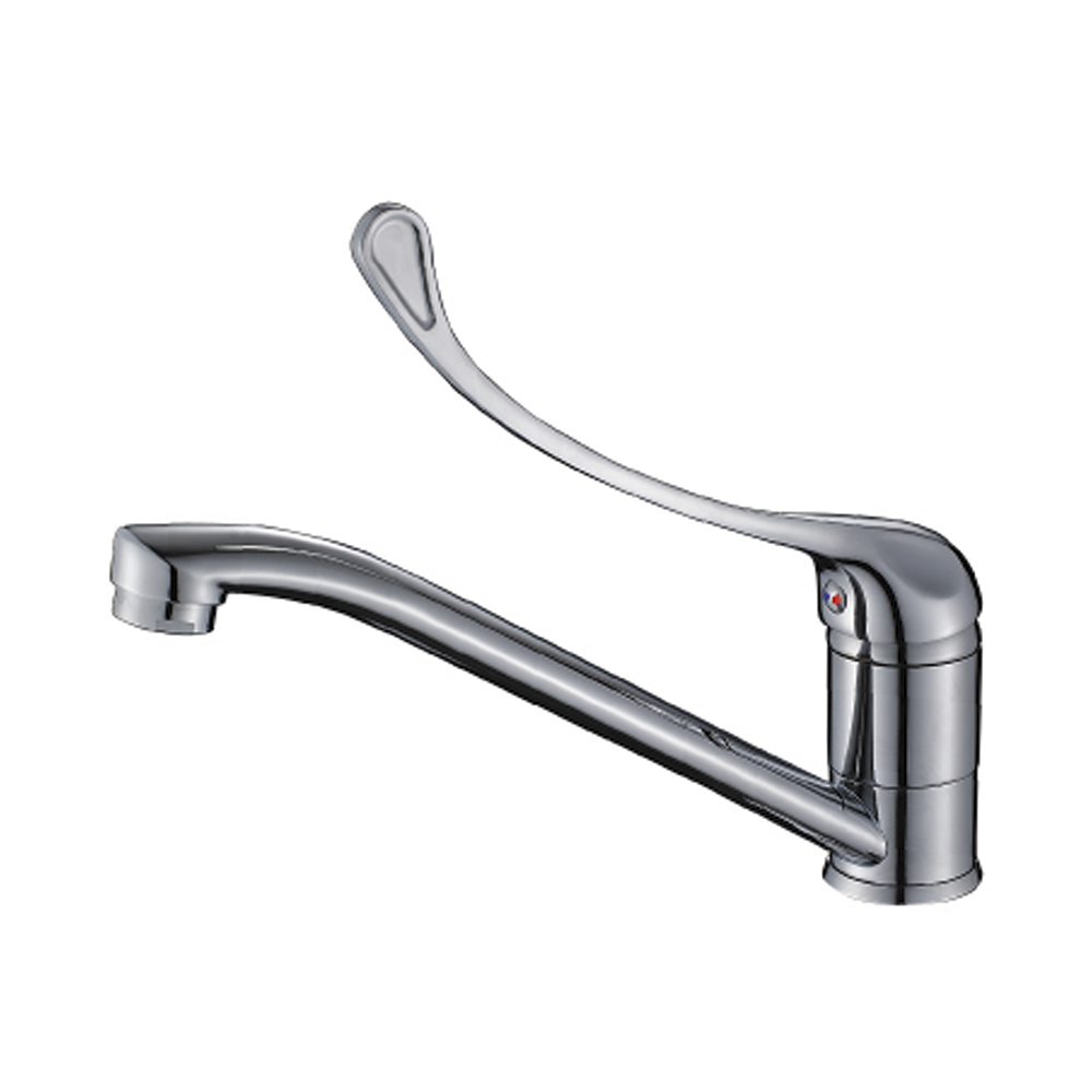 Смеситель для кухни  y35-25  поворотн. излив, локтевая рукоятка (1/12) "rossinka"