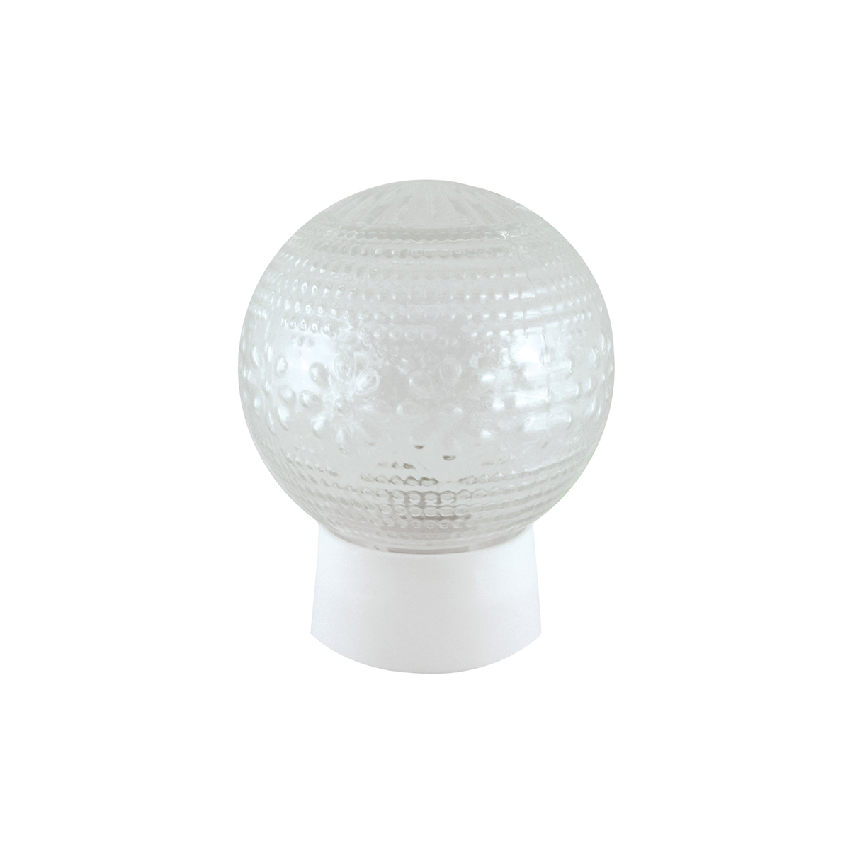 Светильник нбб 64-60-025 ухл4 шар стекло "цветочек", прямое основание, белый (1/8) tdm sq0314-0007