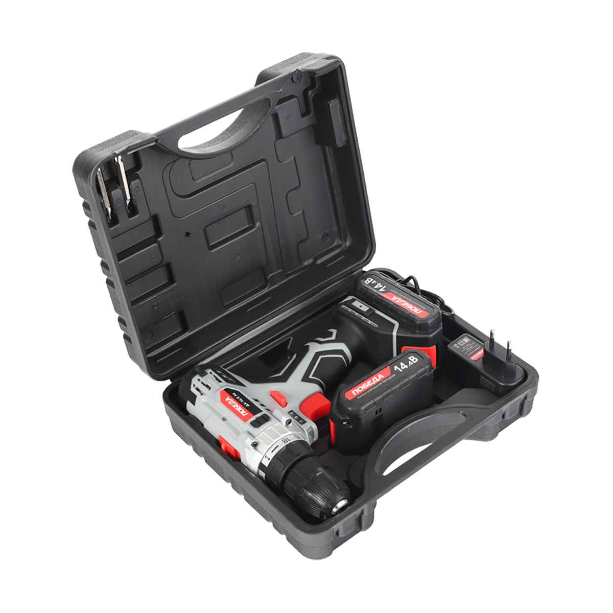 Дрель-шуруповерт аккум. да-14/2 ли (кейс) (1/10) "победа" 180201635