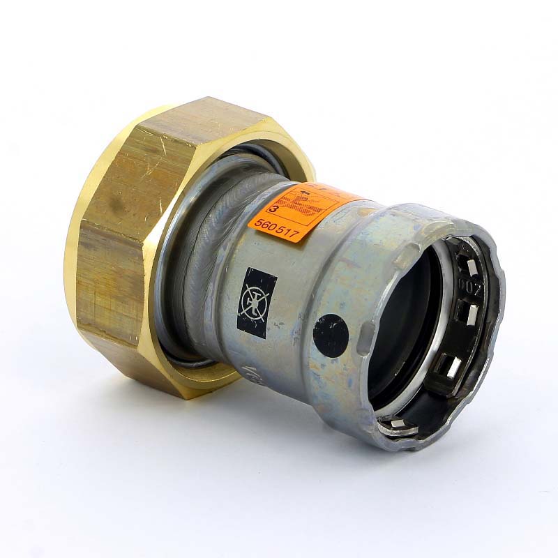 Муфта пресс-В с накидной гайкой Megapress оцинкованная сталь VIEGA 1"х1"1/2