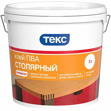 ТЕКС УНИВЕРСАЛ клей ПВА Столярный для древесины (3кг)