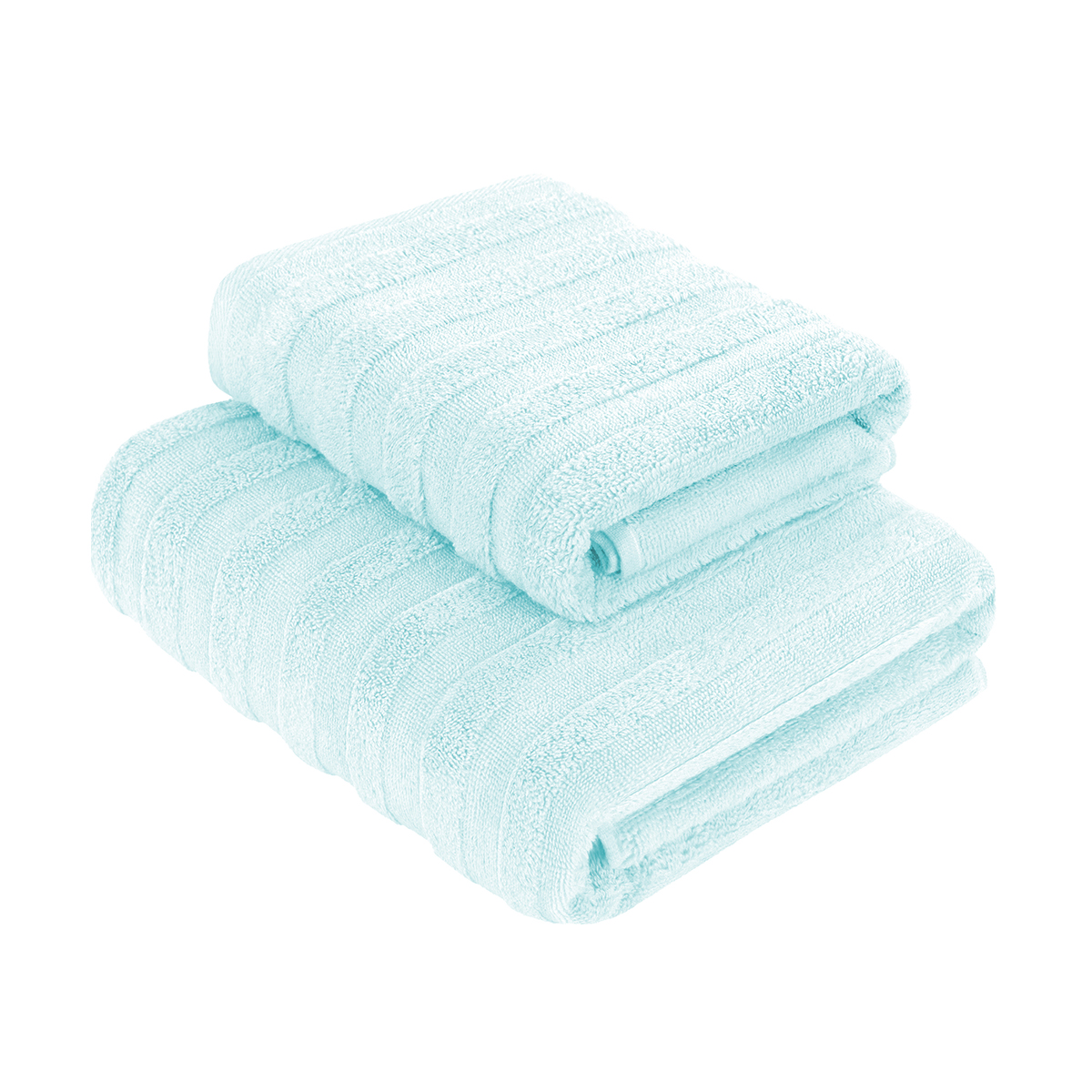 Полотенца "verossa" stripe набор 2 шт. 50*90 + 70*140 см (голубой)