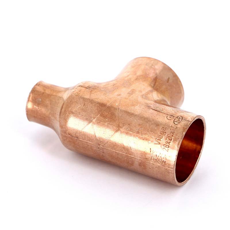 Тройник переходной под пайку 28 х 28 х 15 мм VIEGA медный