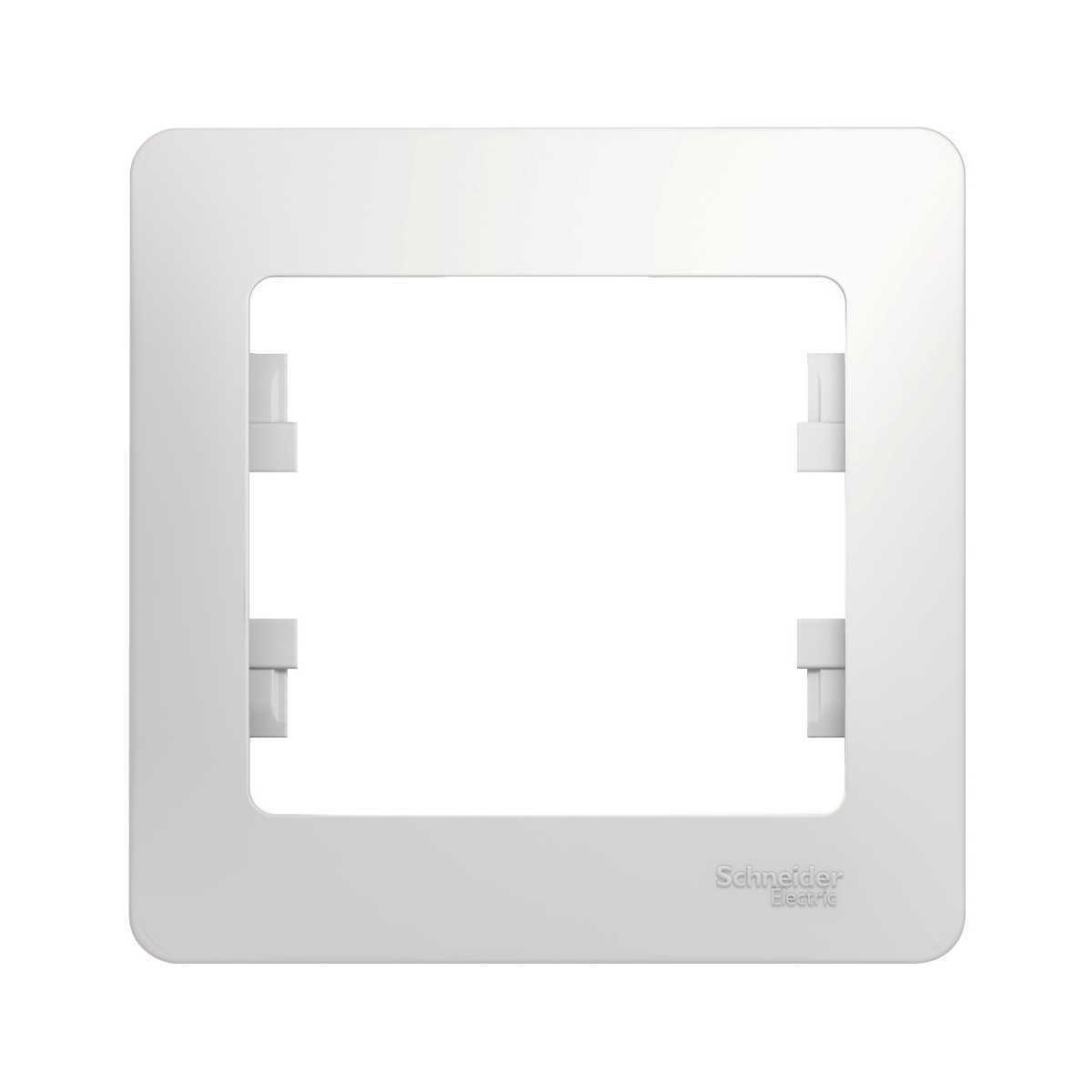 Рамка "glossa" 1 местн. универс., белый (1/45/270) "schneider"