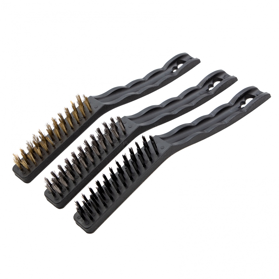 Набор щеток, 3 шт, металлические с пластмассовой ручкой, большие Matrix (74863)