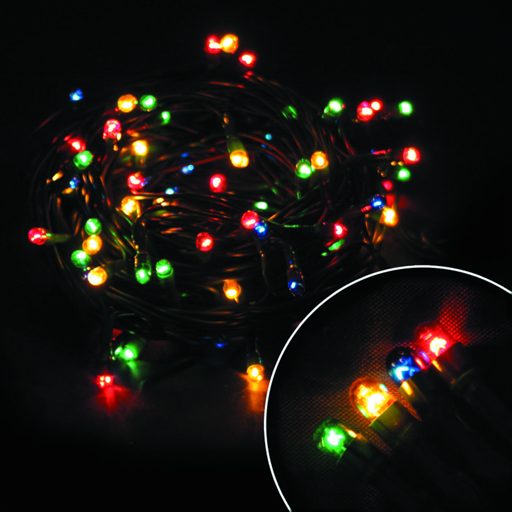 Электрогирлянда 10 м, 8 реж., многоцв., зеленый шнур (1/24) r160-10-mc "волшебная страна"