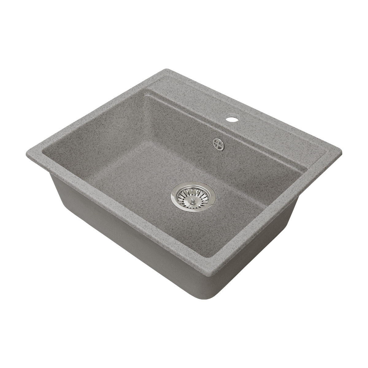 Мойка для кухни врезная искуств. камень gs-06-309 570*510 мм темно-серая "granstones"
