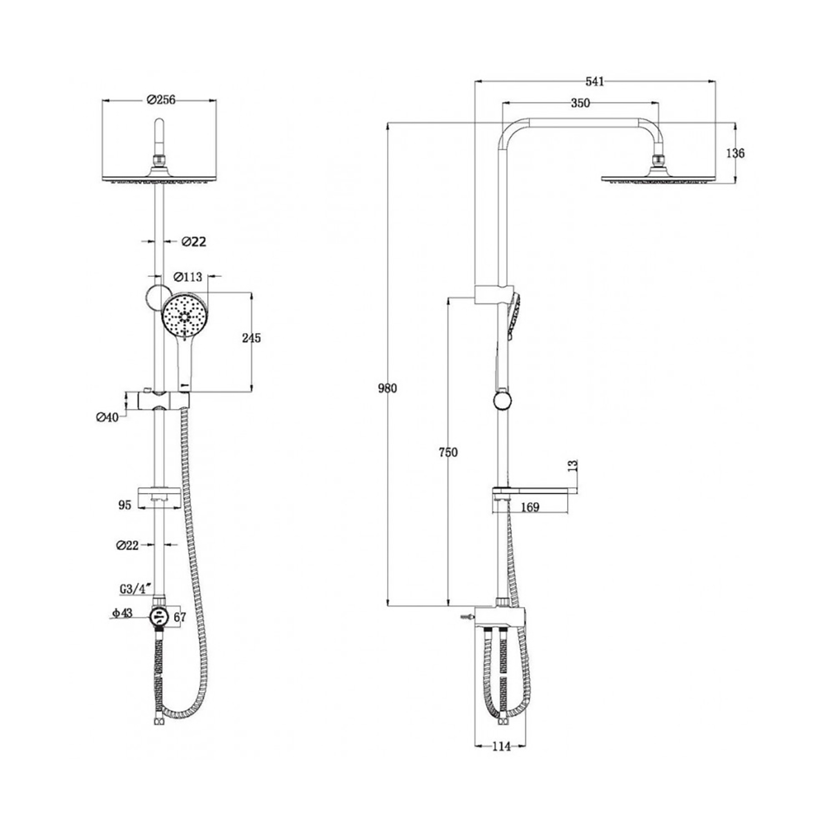 Душевой гарнитур lm8809c (фикс.высота штанги, лейка 3 реж., верхн.душ "тропич.дождь") (1/4) "lemark"