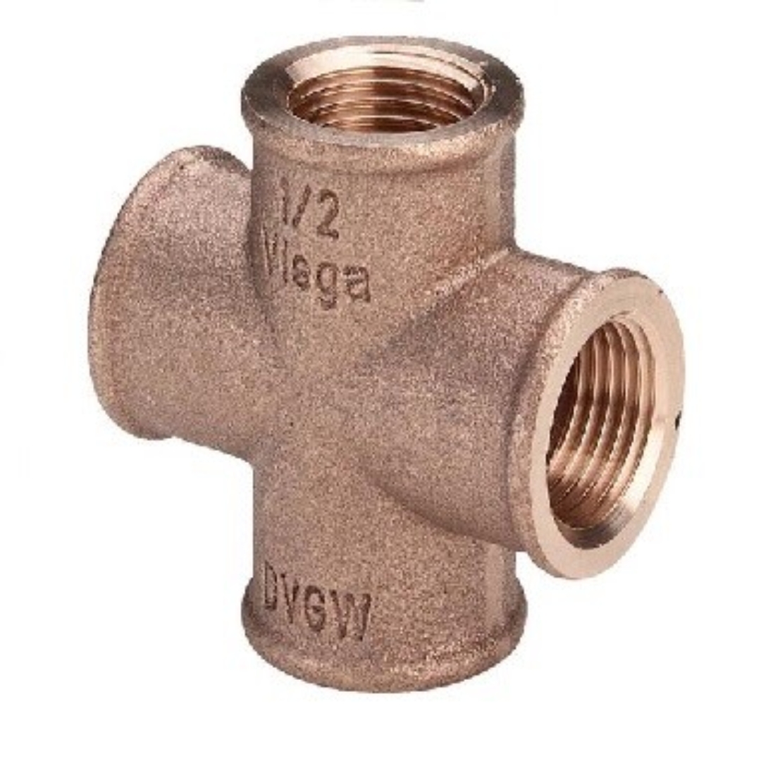 Крестовина резьбовая (ВР) 1/2" бронза VIEGA (320614)