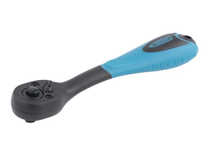 Ключ-трещотка 1/4, 72 зуба, Comfort, с быстрым сбросом, CrV, двухкомпонентная рукоятка Gross (14086)