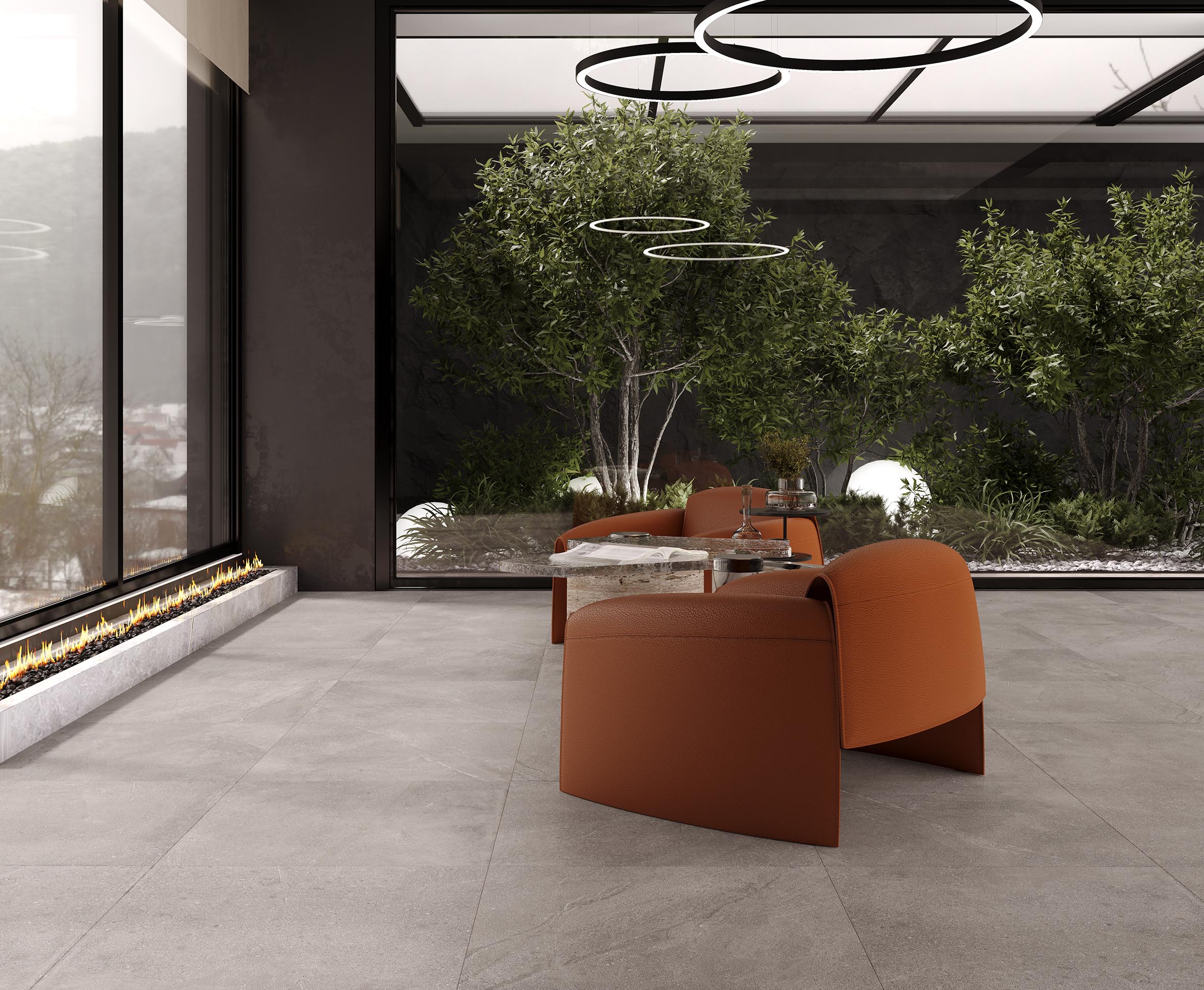 Dosimo grey керамогранит серый сатинированный карвинг 60x60